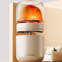Diffuseur d'humidificateur d'huile essentielle d'aromathérapie ultrasonique d'air frais de brume avec la lampe de flamme de Simulation pour le yoga de bureau à domicile