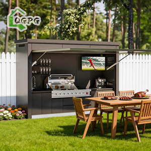 <span class=keywords><strong>Cocina</strong></span> Modular Profesional <span class=keywords><strong>de</strong></span> Acero Inoxidable 304 con Techo Retráctil Motorizado, Parrilla Integrada, Fregadero y Almacenamiento para Resort - Product Image 3