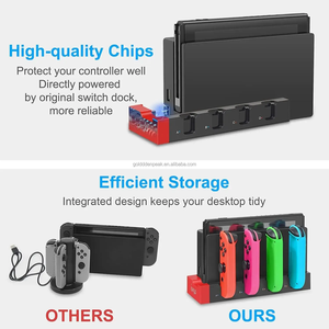 PG-9186 pour Nintendo pour Switch OLED Support de charge <span class=keywords><strong>Dock</strong></span> de chargeur à 4 emplacements pour Joycons Matériau plastique durable - Product Image 3