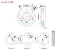 Encodeur absolu passif série 16 bits 20 kHz 24 mm, résolveur magnétique pour ascenseur et capteur d'angle de positionnement de vitesse de moteur BLDC