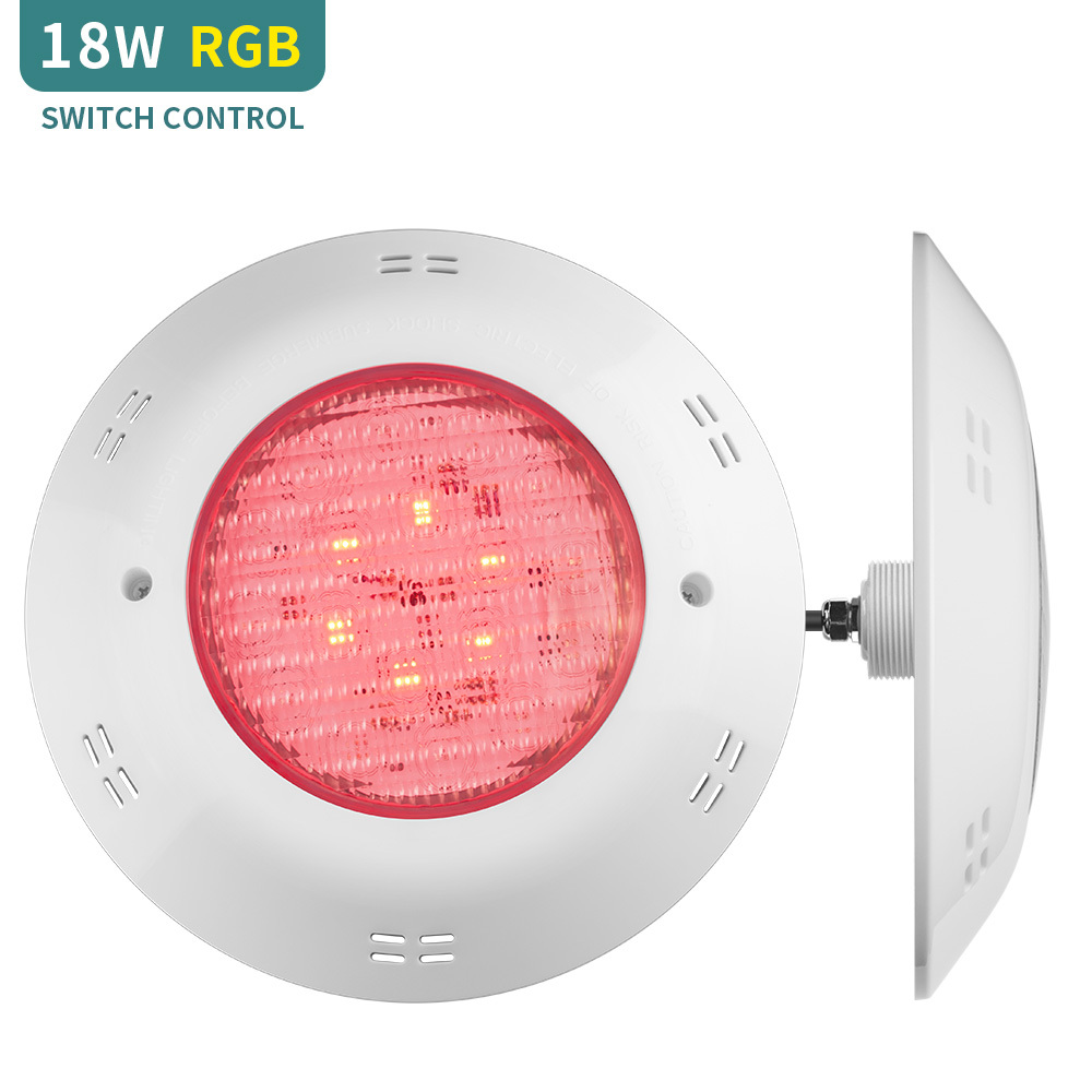 AC12V 18x1W IP68 RGB switch control surface mounted LED Swimming Pool Light for fiberglass pool led