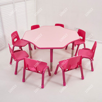 Meubles de maternelle colorés et sécurisés dans des ensembles de meubles pour enfants, table et chaise d'étude pour enfants, table de préscolaire