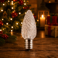 Ampoules LED C9 pour Noël, dimmables, AC 110V, guirlandes lumineuses multicolores, décoration de jardin extérieure pour les fêtes