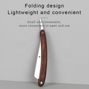 High Quality Wooden Handle <strong>Straight</strong> <strong>Razor</strong> Replaceable Blade Shaving <strong>Razor</strong> for Face Shaving - Product Image 4