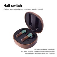 Écouteurs sans fil TWS en bois massif Longue durée de vie de la batterie Écouteurs intra-auriculaires sans fil en bois massif de haute qualité pour iphone Android