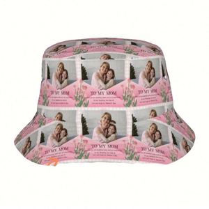 Customizable Lightweight Polyester Summer Cap Personalized Cartoon Floral Print Bucket <b>Hat</b> <b>for</b> Mom Perfect Mother's Day Gift <b>for</b> - Product Image 3
