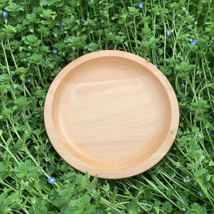 Assiettes en bois de hêtre pour collations, desserts et gâteaux - Product Image 5
