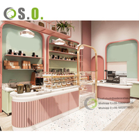 Meubles de café en bois sur mesure, vitrine de boulangerie en verre, comptoir de bar pour café à vendre
