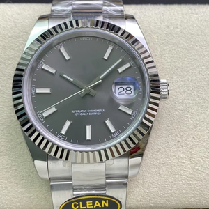 Montre mécanique de luxe de qualité supérieure, étanche, 41 mm, CFactory, acier 904l, mouvement 3235, 126-334, montre de luxe avec bracelet gris - Product Image 1