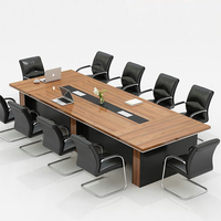 Meubles de bureau modernes et durables de luxe, table de formation, chaise, combinaison table de conférence, table en bois pour usage domestique, hôtel, école, 10 places