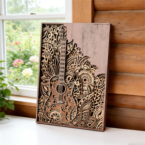 Décoration de table en <span class=keywords><strong>bois</strong></span> massif écologique, <span class=keywords><strong>mandala</strong></span> 3D multicouche, artisanat artistique, objet décoratif pour la maison, pièce de présentation, cadeau créatif - Product Image 1
