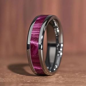 Anillos De Acero Inoxidable 8mm Amethyst High-Grade Male Stainless Steel <b>Ring</b> Titanium Wedding <b>Ring</b> 8mm Stainless Steel <b>Ring</b> - Product Image 3