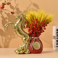 Statue d'animal en polyrésine peinte à la main, or, décoration d'intérieur tendance, pot de fleurs, cadeau pour salon, bureau