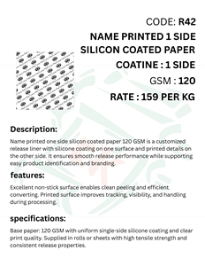 Papel de Hornear Antiadherente de Grado Alimenticio con Nombre Personalizado Impreso en una Cara, Recubierto de Silicona, en Hojas y Rollos, a Prueba de Grasa - Product Image 3