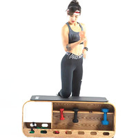 Boîte à haltères multifonctionnelle en bois et banc d'exercice Machine de musculation professionnelle pour l'entraînement physique