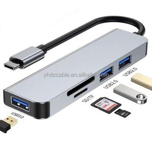 USB3.0 Hub Type <b>C</b> Extension for Apple Notebook Converter 6 in 1 Dock <b>Card</b> <b>Reader</b> - Product Image 2
