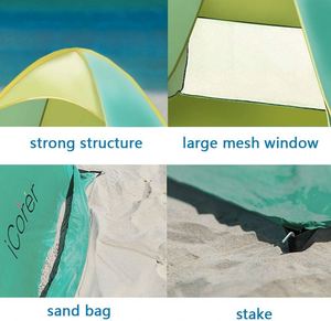 Innovative Design Automatic <b>Pop</b> <b>up</b> Instant Portable Outdoors Quick Cabana Beach Tent Sun <b>Shelter</b> - Product Image 3