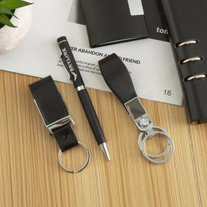 2024新品定制Logo奢华6件套男士精致包装卡其色金属PU皮革商务纪念品礼品 - Product Image 3