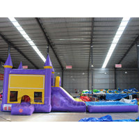Vente en gros usine : Combo château gonflable aquatique commercial en PVC avec toboggan aquatique et piscine pour location de fêtes estivales