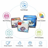 Boîtes de rangement personnalisées pour cartes à collectionner en gros avec présentoirs en acrylique, impression OEM ODM