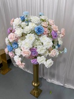 Boule de fleurs multicolores ML 70 cm, rose blanche, centre de table de mariage