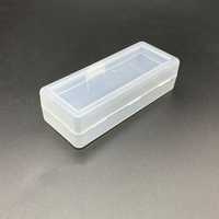 Boîte de rangement transparente en plastique PP recyclable pour arts et artisanat avec couvercle à charnière, étanche, rectangulaire, pour petites pièces et articles divers