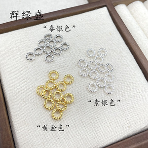 Cuentas de Plata de Ley S925 Qunlvsheng en Forma de Espiral para Hacer Pulseras, Cuentas Espaciadoras Plateadas de Forma Irregular - Product Image 4