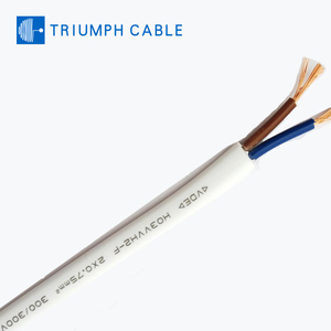 Câble plat souple à 2 conducteurs H03VVH2-F avec certification VDE, <span class=keywords><strong>gaine</strong></span> en PVC, pour la connexion d'alimentation des appareils ménagers/ordinateurs/adaptateurs - Product Image 1