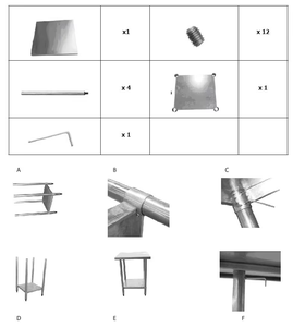 Tables de travail pour ligne de montage en acier inoxydable de cuisine à 2 niveaux NSF - Product Image 3