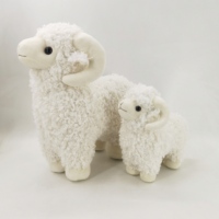 Vente en gros doux mouton bleu marron rose blanc 25CM 40CM peluche agneau poupée jouets en peluche peluches cadeaux