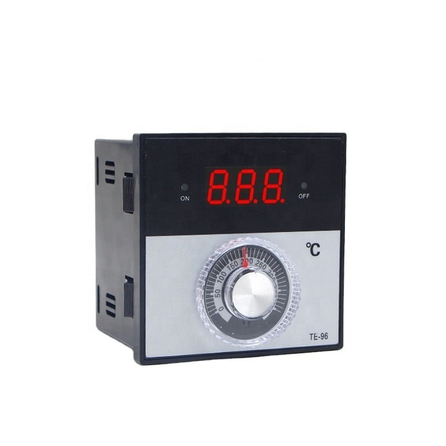 CG 96*96mm Knob AC 220V 380 24V 0-100 400 600 1200 Degree K J PT100 Type Relay Digital Thermostat Display Temperature Controller