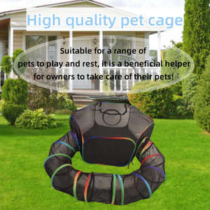 Oxford per animali domestici casa pieghevole portatile per animali piccoli Tunnel traspirante per campeggio all'aperto combinato chiusura a cerniera per Tunnel per gatti - Product Image 4