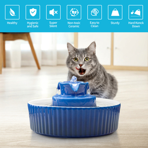 Petwant 2.1L 3 Dòng Nước Khác Nhau Gốm Tự Động Mèo Chó Pet Máy Rút Nước Bằng Gốm - Product Image 4