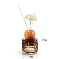 Mode vide diffuseur bouteille roseau rond 100ML 150ML 200ML verre diffuseur bouteille ambre diffuseur boîte emballage