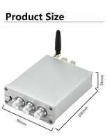 Amplificateur Bluetooth stéréo pour haut-parleurs passifs d'extérieur, récepteur audio, 50W*2, 2.0 canaux, mini Hi-Fi, amplificateur intégré de classe D
