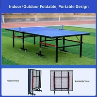 Table de ping-pong pliable moderne pour l'extérieur, résistante au soleil et à la pluie, durable, écologique, équipement sportif scolaire