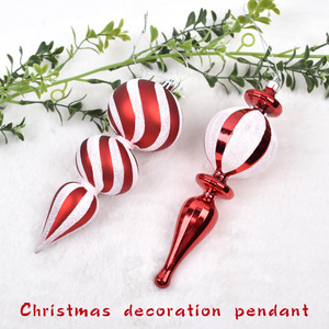 Chất Lượng Cao Màu Đỏ Trắng Bầu Hành Tây Bóng Mây Treo Mặt Dây Chuyền Cây Giáng Sinh Trang Trí Cho Trung Tâm Mua Sắm Bên Khách Sạn - Product Image 3