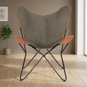 Antique <b>Butterfly</b> Design Easy <b>Chair</b> Industrial Vintage Iron Metal Farmhouse Living Room Furniture Home Villa Use - Product Image 2