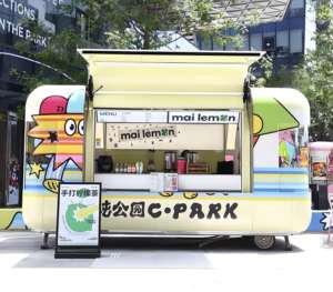 Carrello Cucina Mobile Tutto-in-Uno con Griglia BBQ Rimovibile, Stazione Frittura e Base Refrigerata per Vendita Ambulante Versatile - Product Image 5