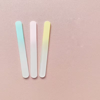 Lime à ongles double face en verre droit, mini lime colorée pour bébés et nouveau-nés, outil de beauté personnalisé avec logo, marque HORIZON, modèle DGF-01