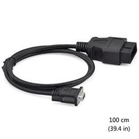 DB9 serie RS232 Puerto hembra a macho OBD2 OBDII 16 Pin OBD Cable adaptador de Cable de extensión conector de Cable DB9 a Cable OBD