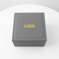 Boîte à montre pour homme personnalisée à faible MOQ, étui en similicuir noir avec logo, échantillon disponible, emballage de luxe