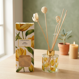 Yellow Tulip <b>Reed</b> <b>Diffuser</b> Set - 120ml Smokeless Home Fragrance, Long Lasting Scent for Bedroom Living Room, Floral Home Decor - Product Image 3