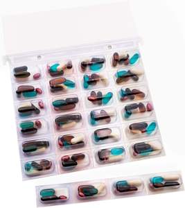 Kemasan Obat Mingguan 7 Hari, Wadah Plastik PVC Transparan Sekali Pakai, untuk Kapsul dan Pil - Product Image 3