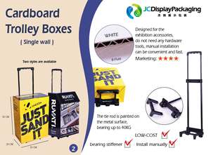 Chariot en carton personnalisé OEM pour exposition, boîte de chariot en carton avec poignée, publicité - Product Image 4