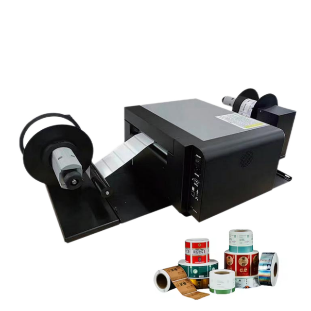 Desktop Roll-to-roll Color Label Printer Rotary Self Adhesive Paper Stickers Inkjet Printer