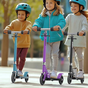 Swag Kids Scooter 2.27kg Lightweight Foldable Two Wheel <b>Push</b> Scooter With <b>Lights</b> For 6-8 Years Children - Product Image 2