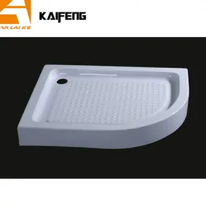 Receveur de douche en acrylique incurvé, base de douche, antidérapant, blanc, KF-D-5