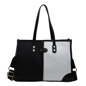 Women's Large Capacity Denim Tote Bag with Zipper Closure All-Match Casual Shoulder Bag for Spring Summer for College Students - Product Image 4