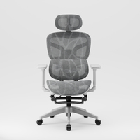 Nouveau design Dossier tissu Mesh Office Meeting Visitor Ergonomique Task Desk Chair avec repose-pieds
